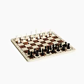 Board Game Entertainment Featuring Classic Checkerboard Chessboard And Neatly Arranged Black White Pieces