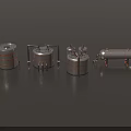 Industrial Equipment Featuring Stainless Steel Storage Tanks And Piping Systems