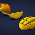 Cartoon Mango Stylized Mango Low Poly Mango Mango Core Mango 3d model