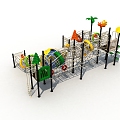 Slide mesh tube amusement toys 3d model