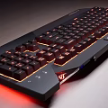 ASUS ROG STRIX Gaming Keyboard With Black Design And Red Backlit Illuminated Keys