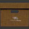 Household Storage Box With Brown Textured Surface And Brand Logo Design