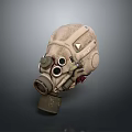 Military Gas Mask As Tactical Weapon Accessory With Filter Canister And Lens
