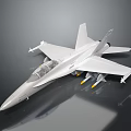 Sleek White Fighter Jet Featuring Cockpit and Missiles Under Wings