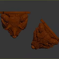 Red 3D Printed Character And Creature Head Models With Detailed Design