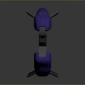 Futuristic Blue Weapon With Metallic Design Advanced Structure And Glowing Details