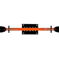 Orange Seesaw With Colorful Circular Decorations And Spring Structure For Playgrounds
