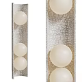 Elegant Modern Cracked Texture Wall Lamps With Spherical White Light Balls 3d model
