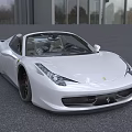 Sleek White Convertible Sports Car Parked Outdoor With Modern Building Background