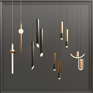 Modern chandelier 3d model