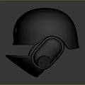 Black Glossy Full Face Protective Helmet With Strap And Chin Guard
