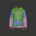 White and Gray Color Block Hoodie with Drawstring Front Pocket Casual Fashion Design