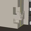 Modern Architectural Inspired Wall Lamp With Hollowed Design On Living Room Wall