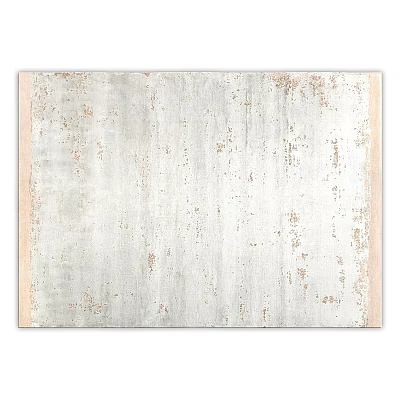Light Gray Square Rug With Distressed Texture And Beige Border Design 3d model