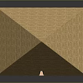 Scenic View of Ancient Pyramid with Stone Bricks Entrance and Reflective Base