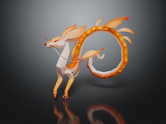 Modern game character cartoon dragon anime dragon elf 3d model