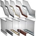 Modern Stairs With Glass Railings And Different Metal Frame Colors For Home Design