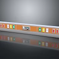 Modern Orange And Silver Switch Panel With Multiple Colored Buttons Red White Yellow Green 3d model
