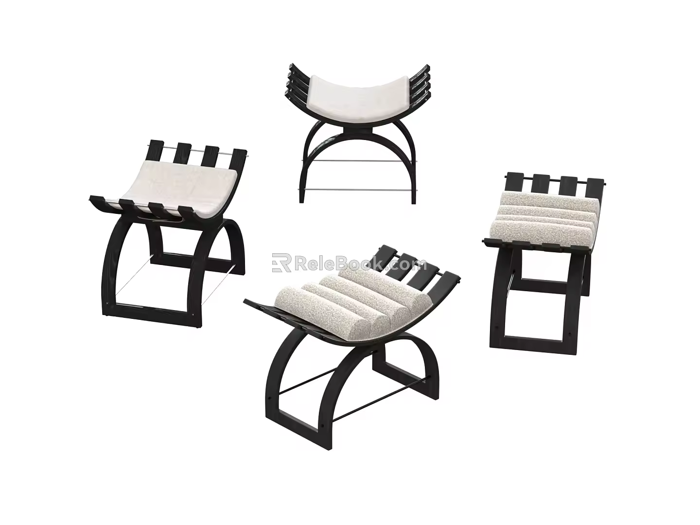 Middle Ancient Style Shoe Changing Stool 3d model