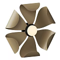 Modern Petal Shaped Wall Light with Bronze Finish and Central Illuminated Globe