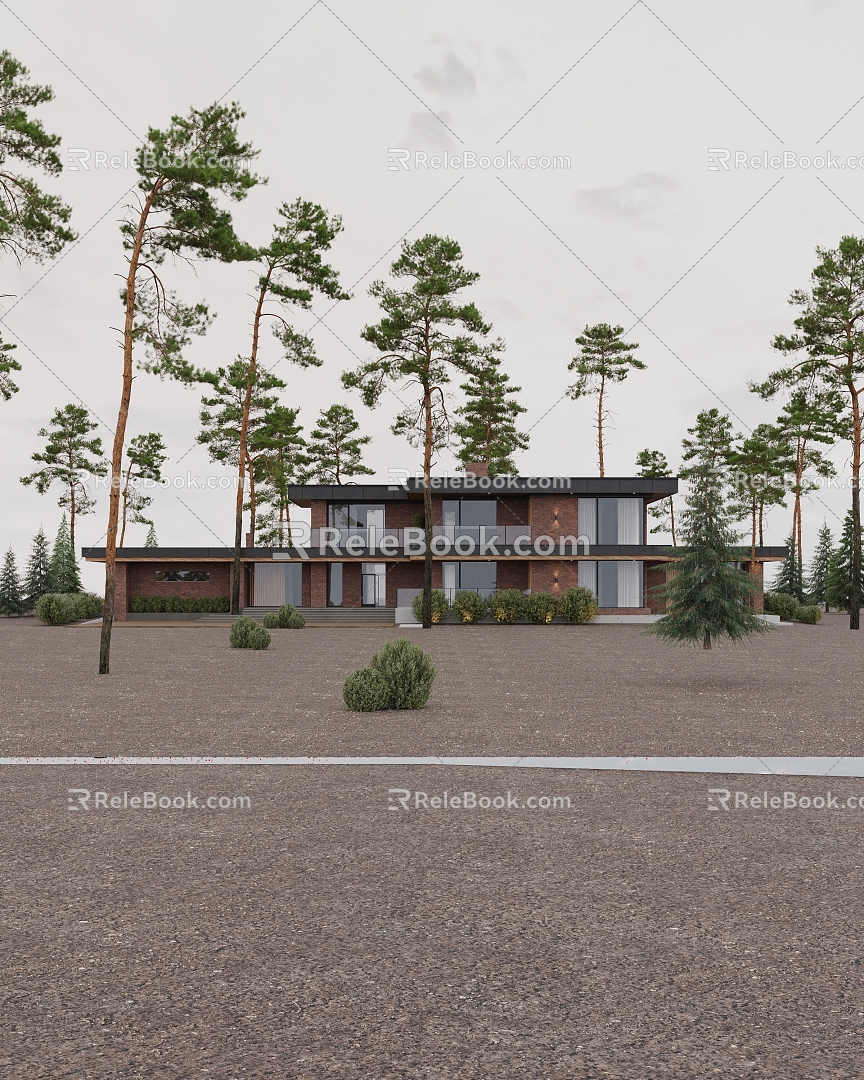 Modern Villa Outdoor Architecture Villa Landscape Outdoor Landscape Architecture Villa Facade 3d model