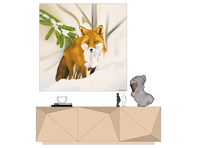 Modern Animal Painting Decorative Painting 3d model Modern Animal Painting Decorative Painting 3d model