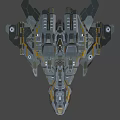Futuristic Fighter Jet With Advanced Aerodynamic Structure Gray Yellow Accents And Detailed Cockpit