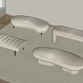 Sofa Bench Bed Bench 3d model