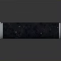Sleek Dark Blue Long Rectangular Equipment with Silver Trim Textured Surface on Reflective Background