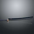 Traditional Japanese Katana Weapon With Scabbard Sharp Blade And Decorative Handle