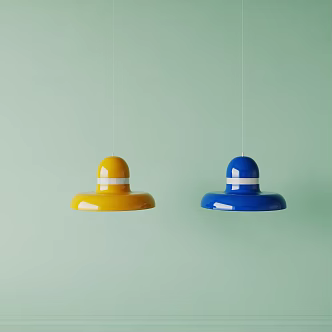 Memphis dopamine color children cartoon chandelier 3d model