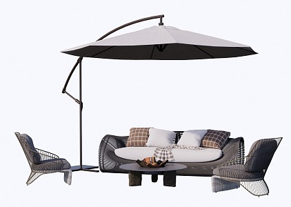 Landscape Outdoor Seat Parasol 3d model