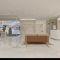 Modern Clothing Store Interior With Display Racks Mannequins Sofa And Green Plant