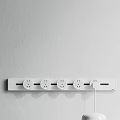 Modern Sleek Kitchen Faucet In White Finish With Simple Design And Smooth Handle