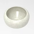 White Speckled Ceramic Bowl With Smooth Round Shape And Matte Finish For Home Decor