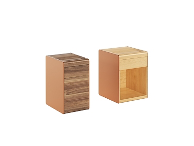 Simple Solid Wood Storage Cabinet model