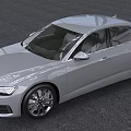 Silver Audi Sedan Featuring Sleek Design Alloy Wheels And Modern Front Grille