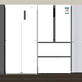 Modern Refrigerator Freezer Embedded Refrigerator Double Door Refrigerator 3d model