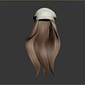 Game and Movie Character With White Knit Beanie and Long Brown Hair