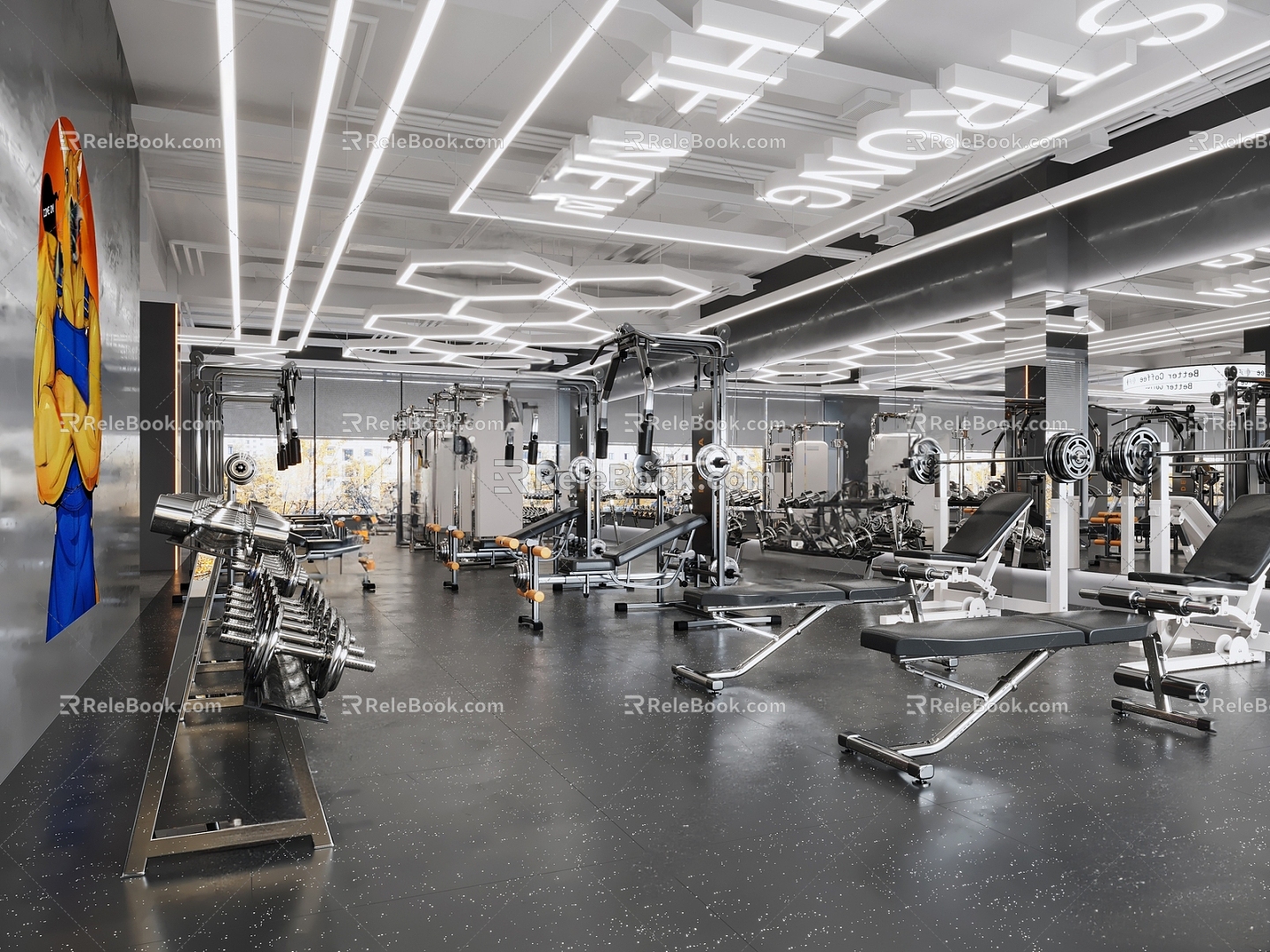 Modern Gym 3d model