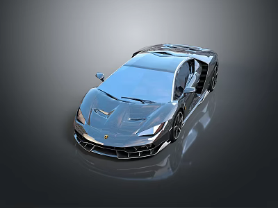 Silver Luxury Sports Car With Sleek Modern Exterior Design And Aerodynamic Shape 3d model
