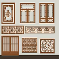 Chinese style lattice 3d model