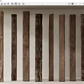 Rustic Wooden Pillars With Natural Texture Arranged In A Row For Interior Space