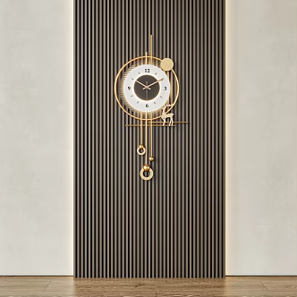 modern wall clock 3d model