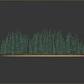 Animated Cartoon Scenery With Circular Platform Lush Green Grass And Blue Pine Trees