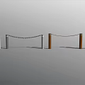 Modern Railing Rope Chain Railing 3d model