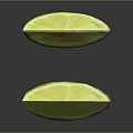 Juicy Fresh Lime Slices With Vibrant Green Color On Dark Background
