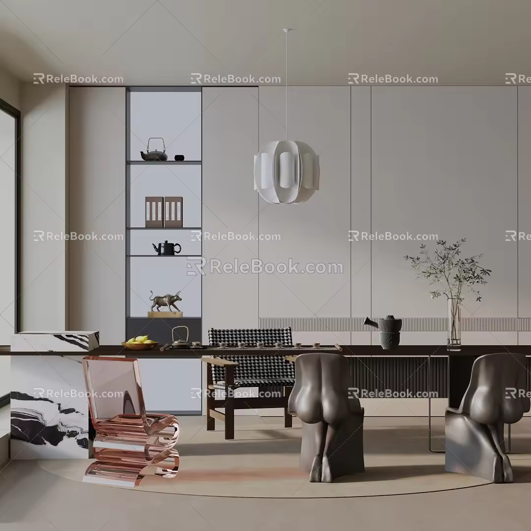 Modern table combination 3d model