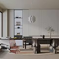 Modern table combination 3d model