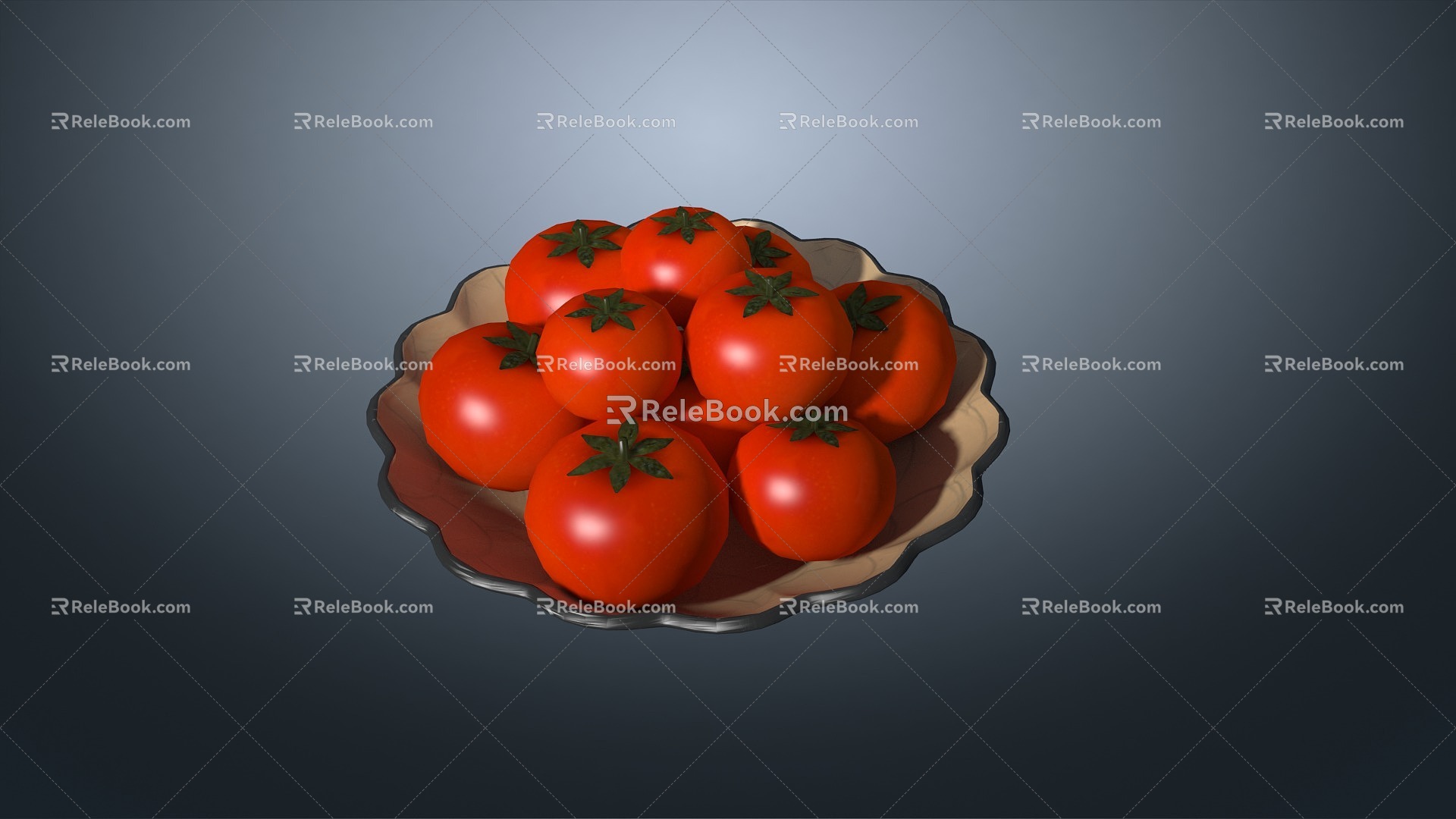 Tomato Tomato Persimmon Plum Persimmon Red Eggplant Wolf Peach Fruit Vegetable 3d model